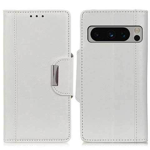 Custodia Portafoglio In Pelle Cover con Supporto M01L per Google Pixel 8 Pro 5G Bianco