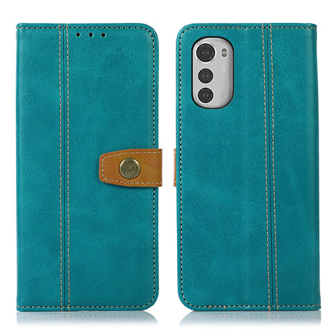 Custodia Portafoglio In Pelle Cover con Supporto M01L per Motorola Moto E32s Verde