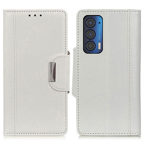 Custodia Portafoglio In Pelle Cover con Supporto M01L per Motorola Moto Edge (2021) 5G Bianco