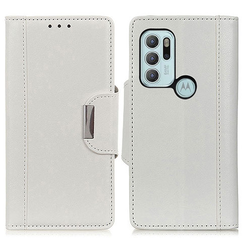 Custodia Portafoglio In Pelle Cover con Supporto M01L per Motorola Moto G60s Bianco