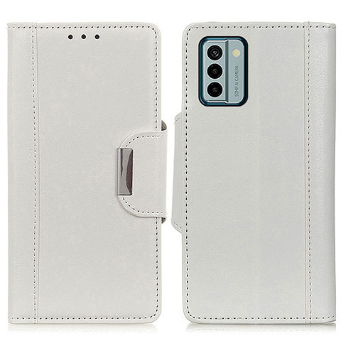 Custodia Portafoglio In Pelle Cover con Supporto M01L per Nokia G22 Bianco