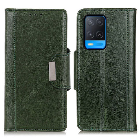 Custodia Portafoglio In Pelle Cover con Supporto M01L per Oppo A54 4G Verde