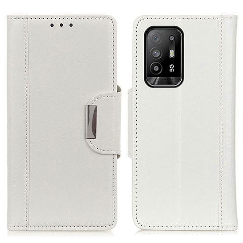 Custodia Portafoglio In Pelle Cover con Supporto M01L per Oppo A94 5G Bianco