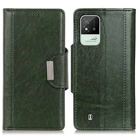 Custodia Portafoglio In Pelle Cover con Supporto M01L per Realme C11 (2021) Verde