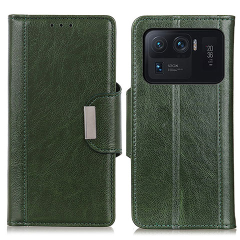 Custodia Portafoglio In Pelle Cover con Supporto M01L per Xiaomi Mi 11 Ultra 5G Verde