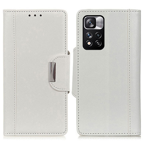 Custodia Portafoglio In Pelle Cover con Supporto M01L per Xiaomi Mi 11i 5G (2022) Bianco