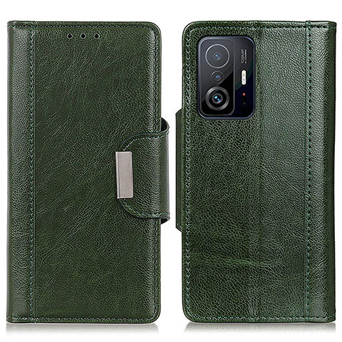 Custodia Portafoglio In Pelle Cover con Supporto M01L per Xiaomi Mi 11T Pro 5G Verde