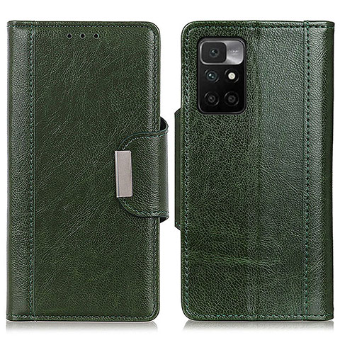 Custodia Portafoglio In Pelle Cover con Supporto M01L per Xiaomi Redmi 10 (2022) Verde