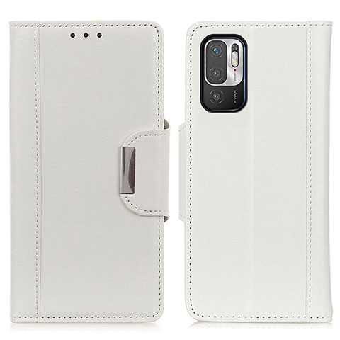 Custodia Portafoglio In Pelle Cover con Supporto M01L per Xiaomi Redmi Note 10 5G Bianco