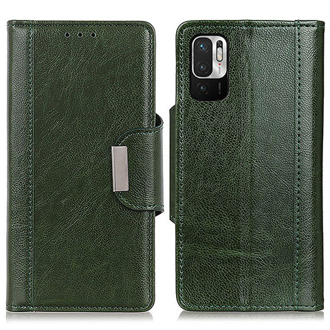 Custodia Portafoglio In Pelle Cover con Supporto M01L per Xiaomi Redmi Note 10 JE 5G Verde