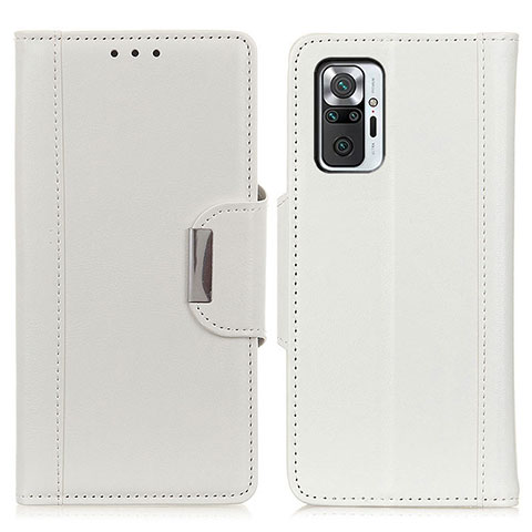 Custodia Portafoglio In Pelle Cover con Supporto M01L per Xiaomi Redmi Note 10 Pro 4G Bianco