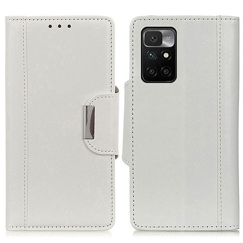 Custodia Portafoglio In Pelle Cover con Supporto M01L per Xiaomi Redmi Note 11 4G (2021) Bianco