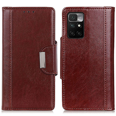 Custodia Portafoglio In Pelle Cover con Supporto M01L per Xiaomi Redmi Note 11 4G (2021) Marrone