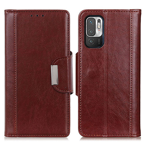 Custodia Portafoglio In Pelle Cover con Supporto M01L per Xiaomi Redmi Note 11 SE 5G Marrone