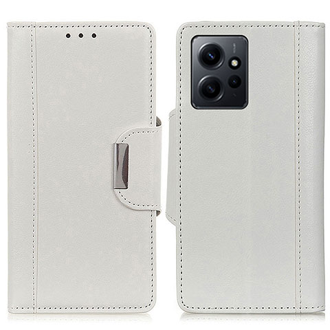 Custodia Portafoglio In Pelle Cover con Supporto M01L per Xiaomi Redmi Note 12 4G Bianco