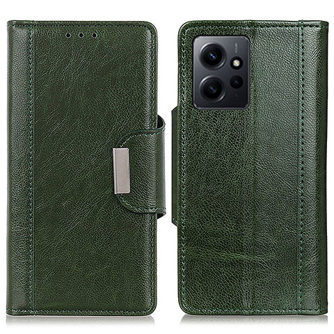 Custodia Portafoglio In Pelle Cover con Supporto M01L per Xiaomi Redmi Note 12 4G Verde