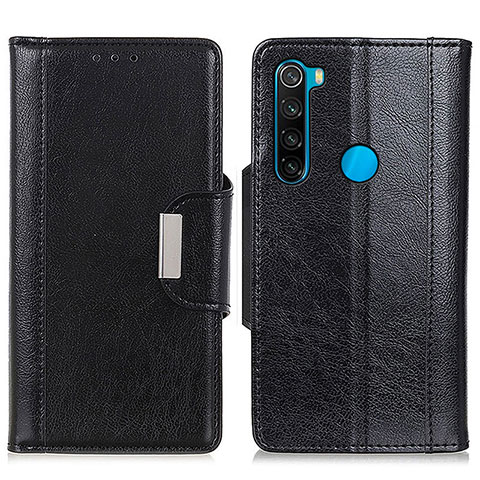 Custodia Portafoglio In Pelle Cover con Supporto M01L per Xiaomi Redmi Note 8 (2021) Nero