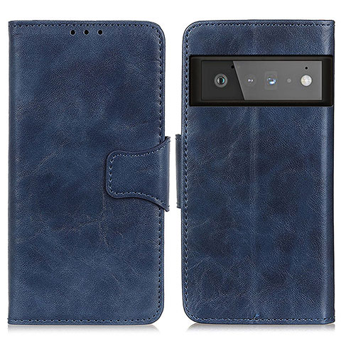 Custodia Portafoglio In Pelle Cover con Supporto M02L per Google Pixel 6 Pro 5G Blu