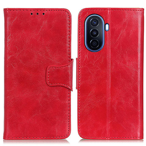 Custodia Portafoglio In Pelle Cover con Supporto M02L per Huawei Enjoy 50 Rosso