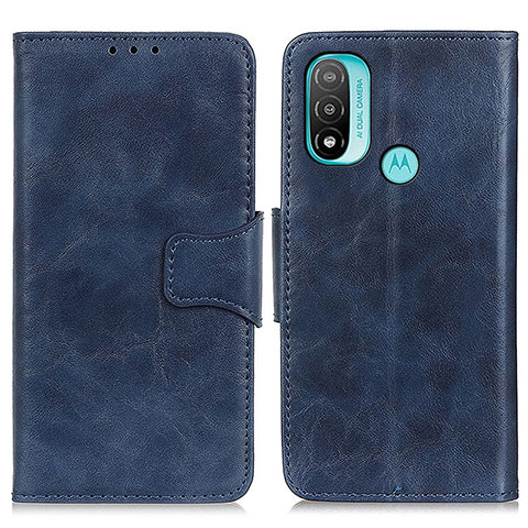 Custodia Portafoglio In Pelle Cover con Supporto M02L per Motorola Moto E30 Blu