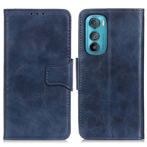 Custodia Portafoglio In Pelle Cover con Supporto M02L per Motorola Moto Edge 30 5G Blu