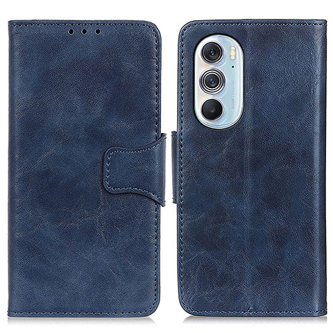 Custodia Portafoglio In Pelle Cover con Supporto M02L per Motorola Moto Edge 30 Pro 5G Blu