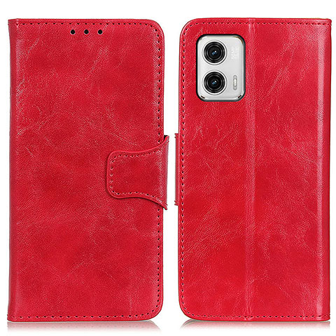 Custodia Portafoglio In Pelle Cover con Supporto M02L per Motorola Moto G73 5G Rosso