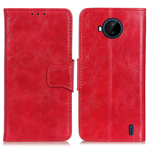 Custodia Portafoglio In Pelle Cover con Supporto M02L per Nokia C20 Plus Rosso