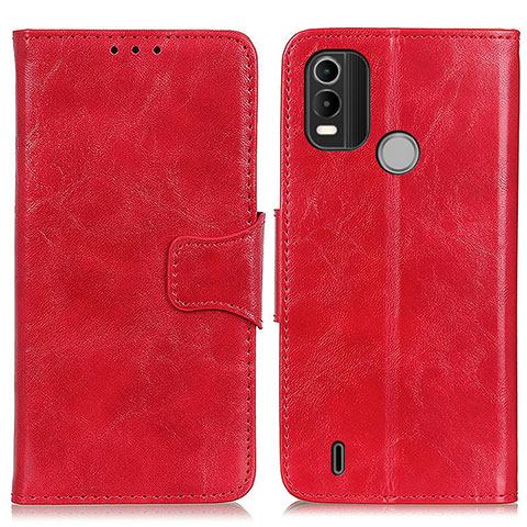 Custodia Portafoglio In Pelle Cover con Supporto M02L per Nokia C21 Plus Rosso