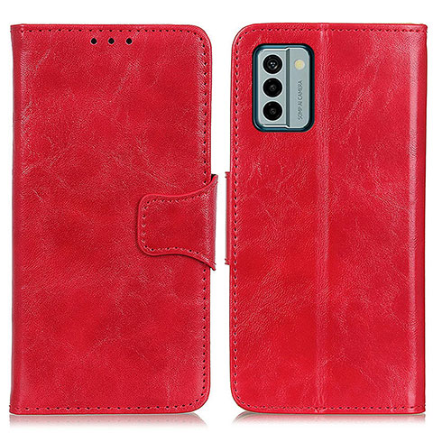 Custodia Portafoglio In Pelle Cover con Supporto M02L per Nokia G22 Rosso