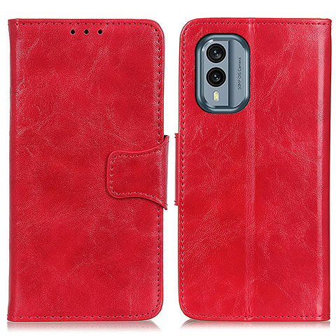 Custodia Portafoglio In Pelle Cover con Supporto M02L per Nokia X30 5G Rosso