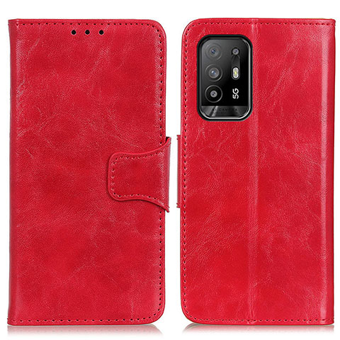 Custodia Portafoglio In Pelle Cover con Supporto M02L per Oppo A94 5G Rosso