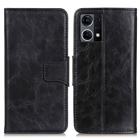 Custodia Portafoglio In Pelle Cover con Supporto M02L per Oppo F21 Pro 4G Nero