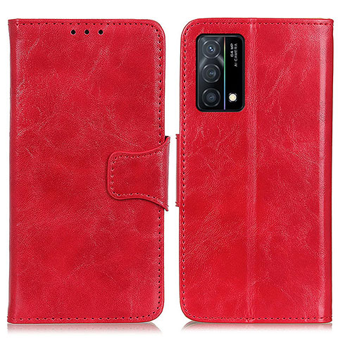 Custodia Portafoglio In Pelle Cover con Supporto M02L per Oppo K9 5G Rosso