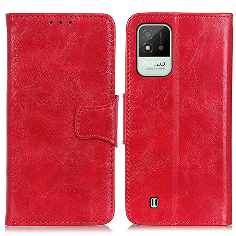 Custodia Portafoglio In Pelle Cover con Supporto M02L per Realme C20 Rosso