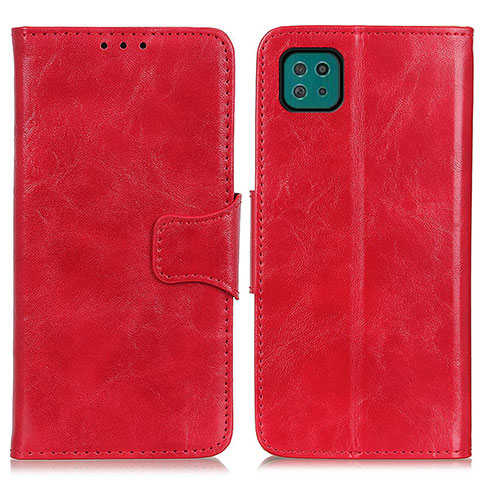 Custodia Portafoglio In Pelle Cover con Supporto M02L per Samsung Galaxy A22s 5G Rosso