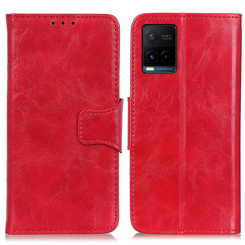 Custodia Portafoglio In Pelle Cover con Supporto M02L per Vivo Y32 4G Rosso