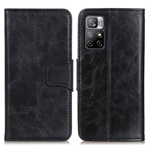 Custodia Portafoglio In Pelle Cover con Supporto M02L per Xiaomi Poco M4 Pro 5G Nero