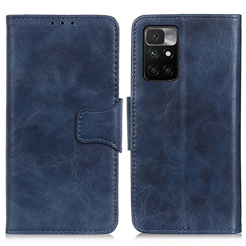 Custodia Portafoglio In Pelle Cover con Supporto M02L per Xiaomi Redmi 10 (2022) Blu