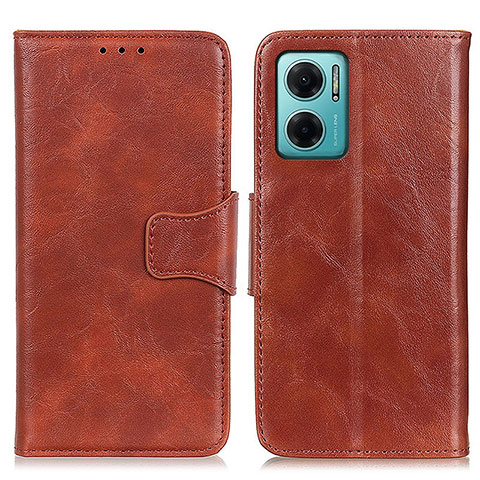 Custodia Portafoglio In Pelle Cover con Supporto M02L per Xiaomi Redmi 11 Prime 5G Marrone