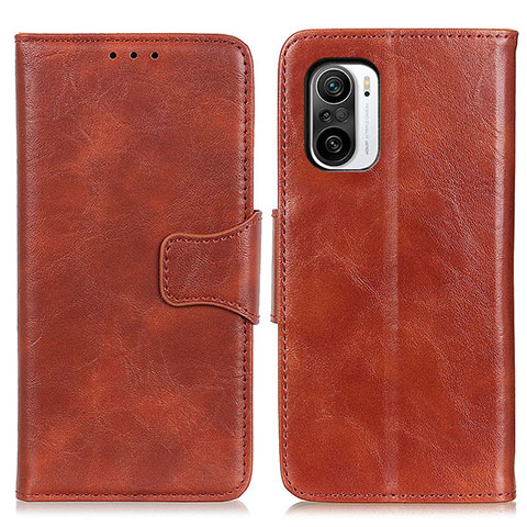 Custodia Portafoglio In Pelle Cover con Supporto M02L per Xiaomi Redmi K40 Pro 5G Marrone