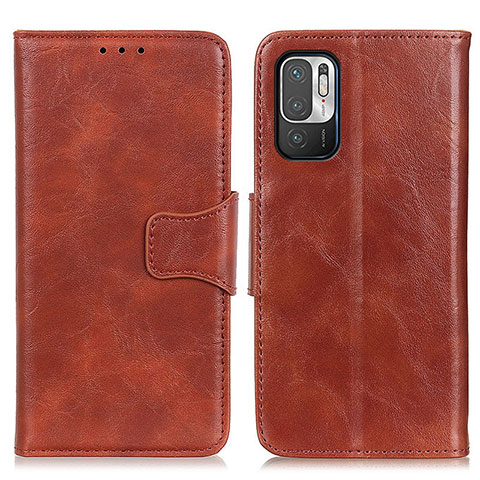 Custodia Portafoglio In Pelle Cover con Supporto M02L per Xiaomi Redmi Note 10 5G Marrone