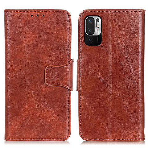 Custodia Portafoglio In Pelle Cover con Supporto M02L per Xiaomi Redmi Note 10 JE 5G Marrone