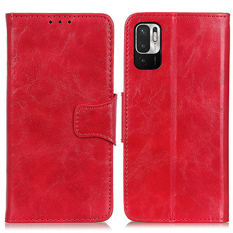 Custodia Portafoglio In Pelle Cover con Supporto M02L per Xiaomi Redmi Note 10 JE 5G Rosso