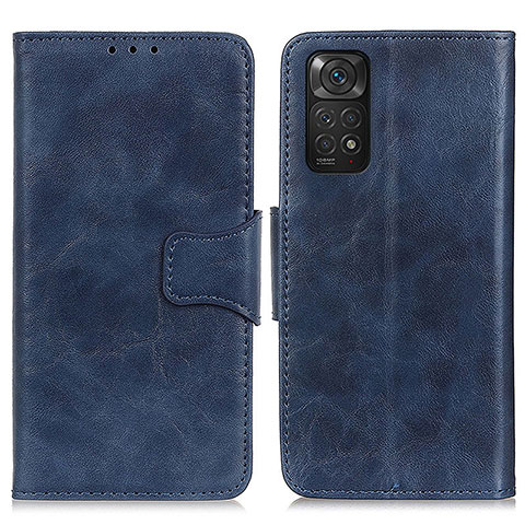 Custodia Portafoglio In Pelle Cover con Supporto M02L per Xiaomi Redmi Note 11 4G (2022) Blu