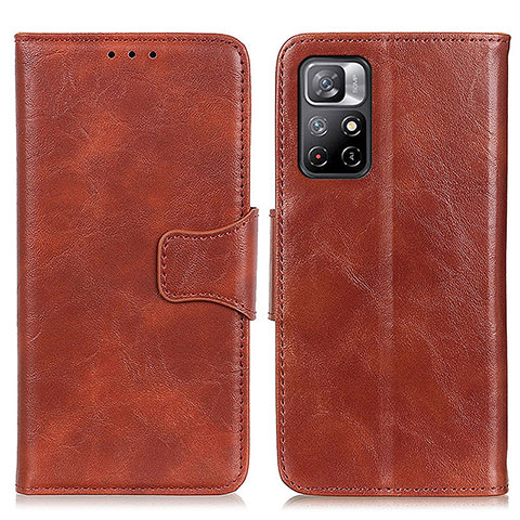 Custodia Portafoglio In Pelle Cover con Supporto M02L per Xiaomi Redmi Note 11 5G Marrone