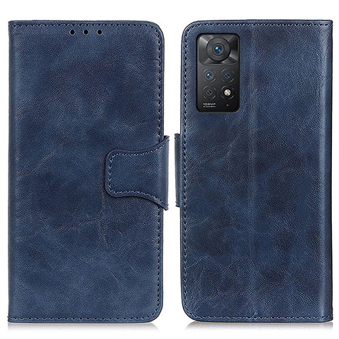 Custodia Portafoglio In Pelle Cover con Supporto M02L per Xiaomi Redmi Note 11 Pro 5G Blu