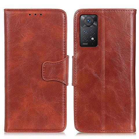 Custodia Portafoglio In Pelle Cover con Supporto M02L per Xiaomi Redmi Note 11 Pro 5G Marrone