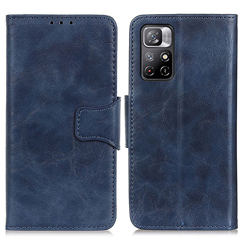 Custodia Portafoglio In Pelle Cover con Supporto M02L per Xiaomi Redmi Note 11S 5G Blu