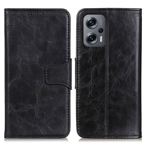 Custodia Portafoglio In Pelle Cover con Supporto M02L per Xiaomi Redmi Note 11T Pro 5G Nero